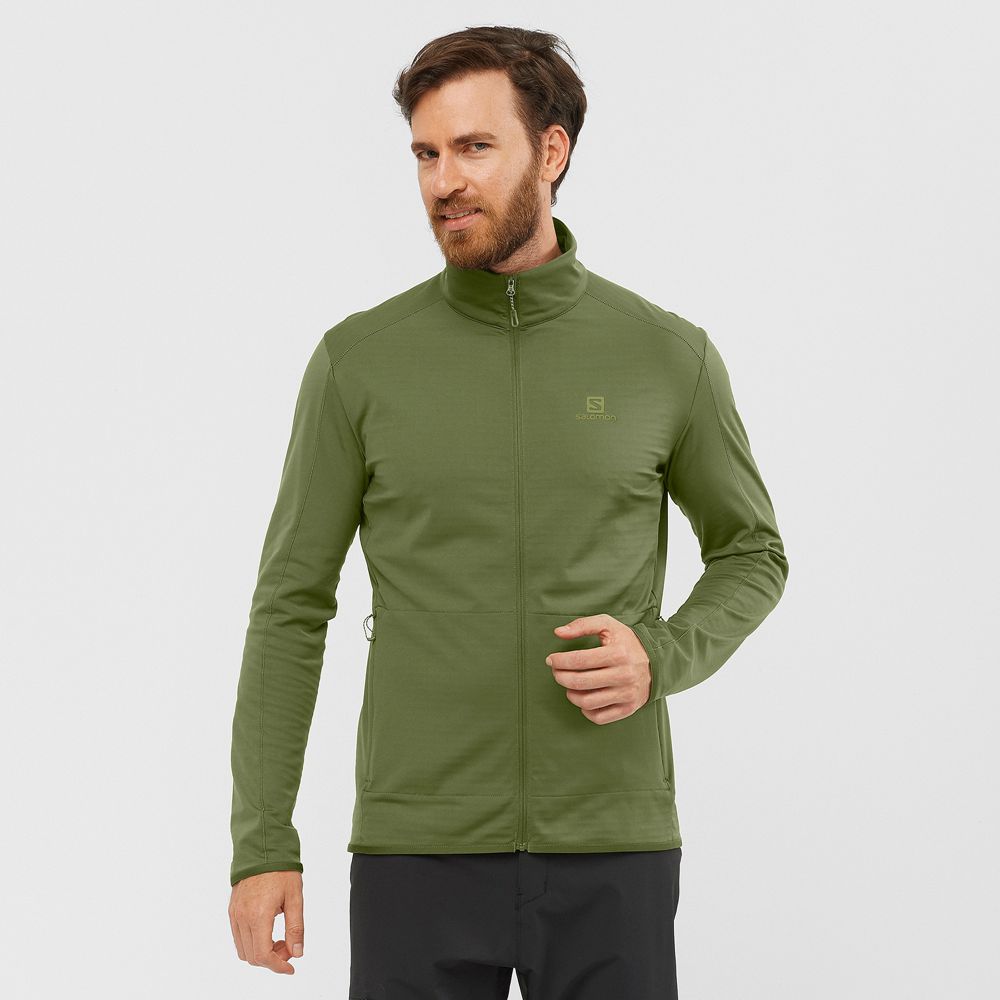 Salomon Singapore Mens Midlayers - Olive | 64531-UOSA